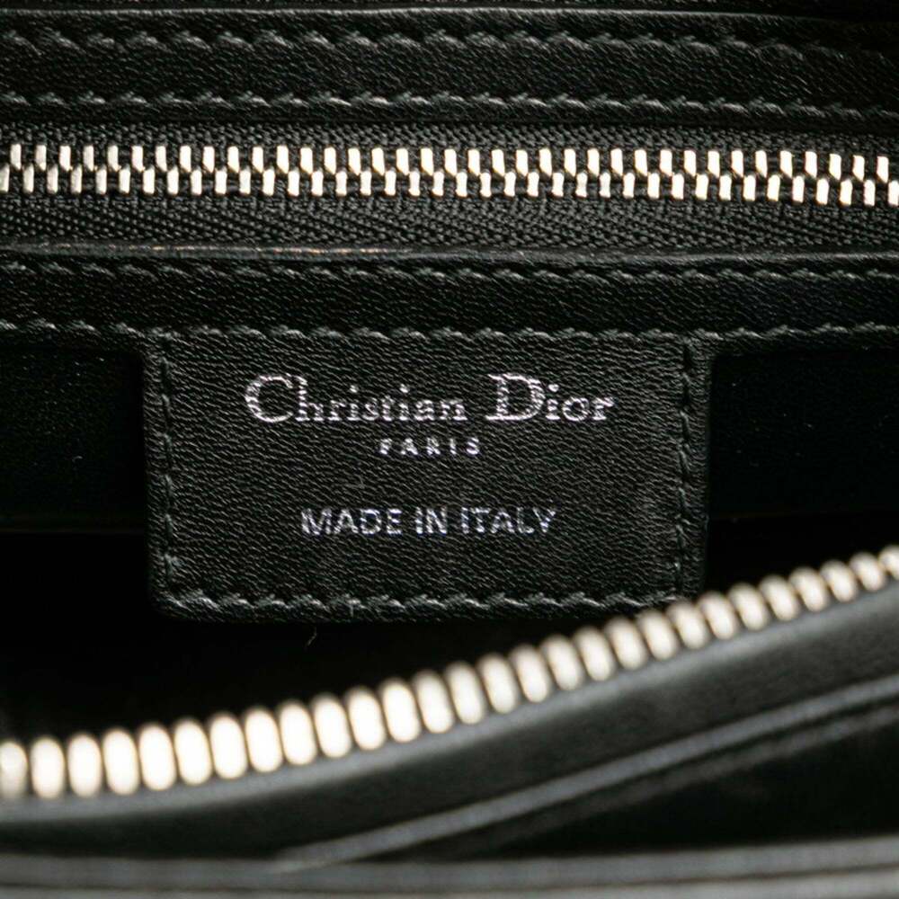 Christian Dior Dior Embroidered Flower Handbag/Shoulder Bag, 2-Way, Black/Blu... - Picture 10 of 12